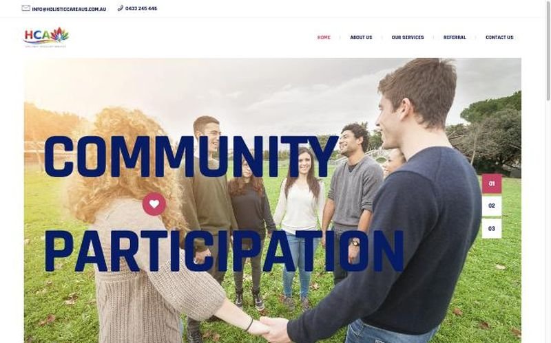 The Holistic Care Aus website