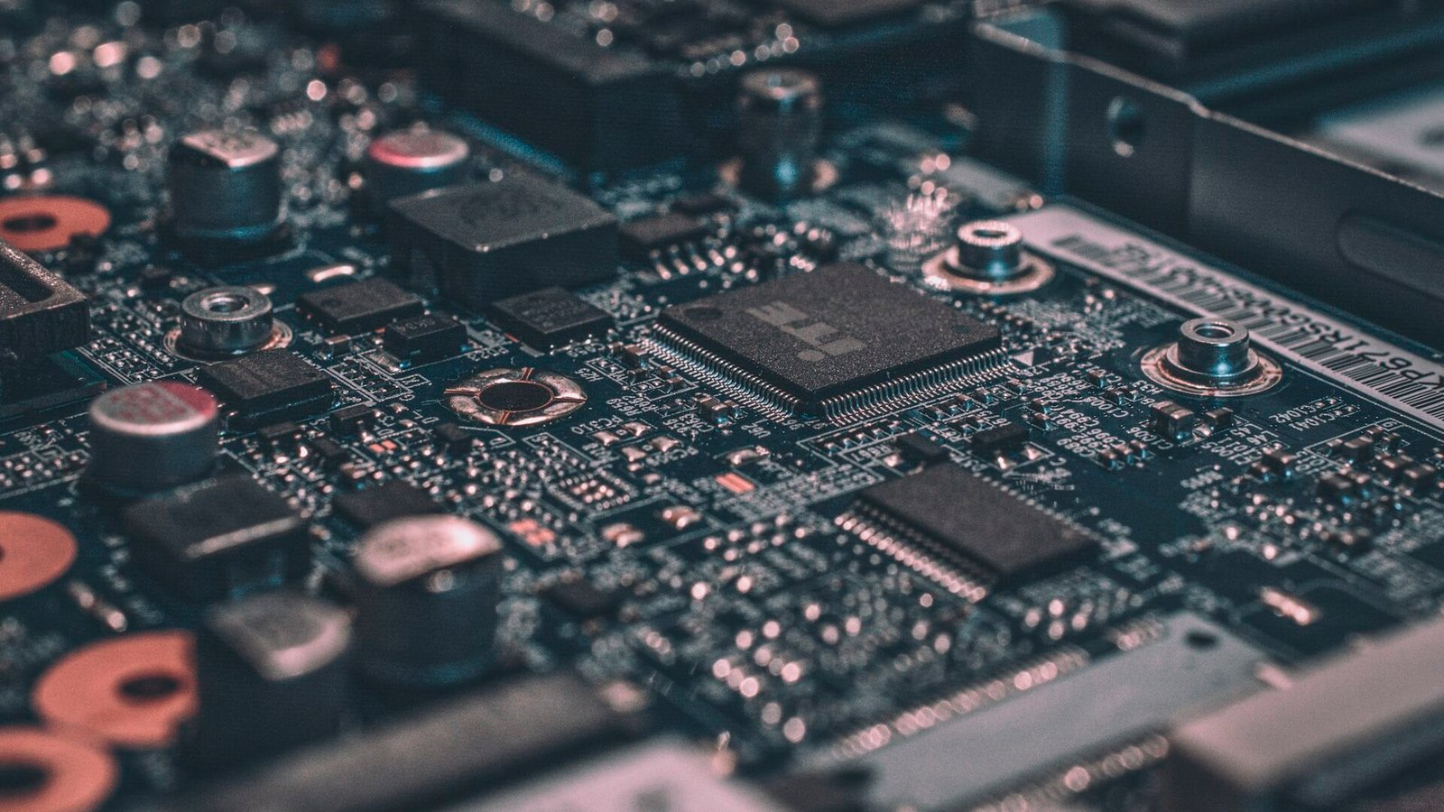 Close-up of a computer circuit board